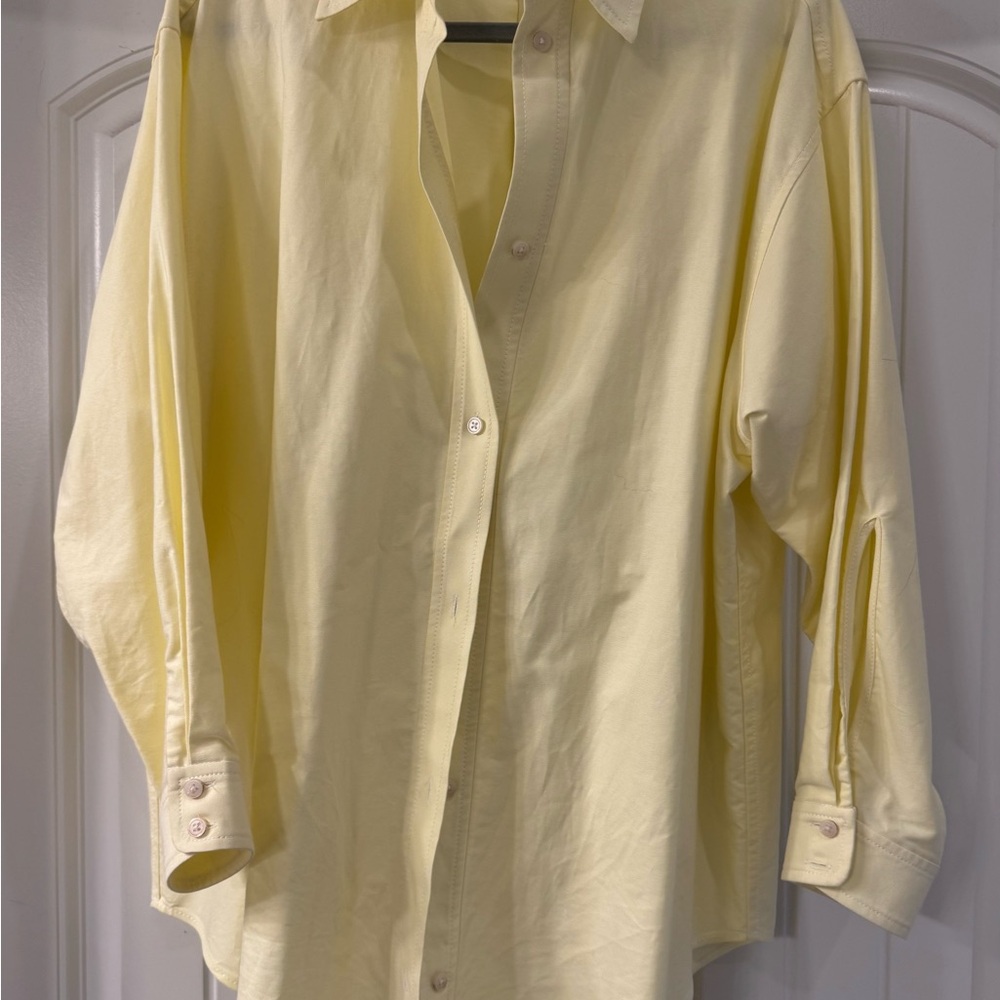 Rachel Comey Yellow Button Up Top